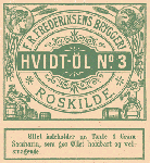 o 1900 Hvid&oslash;l no 3 tilsat saccharin  - fra Roskilde 