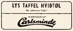  o 1950 Carlsminde Lys taffel hvidt&oslash;l 
