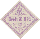 o 1880 Hvidt&oslash;l no 1 fra Viingaardstr&aelig;de i K&oslash;benhavn