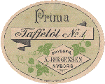 o 1900 Prima Taffel&oslash;l no 1 fra A J&oslash;rgensen Nyborg