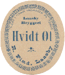  1898 - 1901 Hvidt&oslash;l fra Laasby bryggeri, R. Pind