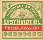 1920 Lys hvidt&oslash;l fra Nyk&oslash;bing Falster 