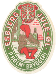 o 1930 Esbjerg jule&oslash;l med esbjergs byv&aring;ben