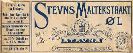 ca. 1904 Stevns Maltekstrakt &oslash;l fra Storehedinge 