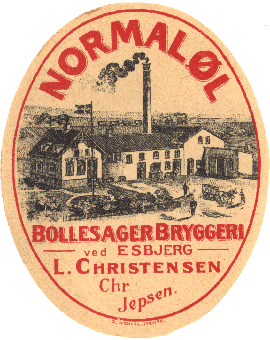 ca. 1905 Normaløl fra Bollesager Bryggeri i Esbjerg