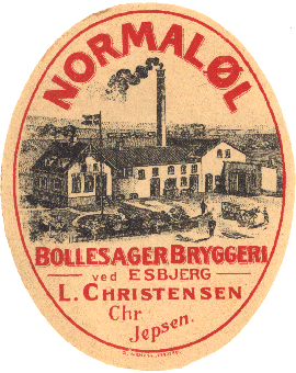 ca. 1905 Normaløl fra Bollesager Bryggeri i Esbjerg  