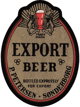 Ca. 1950 Eksport Beer fra S&oslash;nderborg 