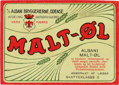 ca. 1935 Ægte Maltøl fra Horsens