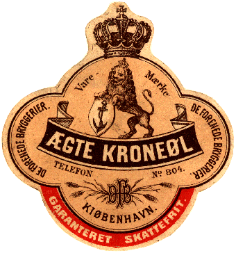 1900 Kroneøl fra De forenede Bryggerier 