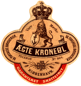 1900 Krone&oslash;l fra De forenede Bryggerier 