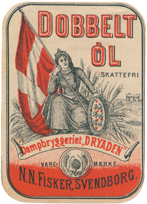 ca 1900 Dobbelt&oslash;l fra Dampbryggeriet Dryaden, Svendborg