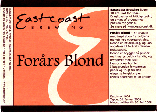 Eastcost Brewind, for&aring;rs Blond, amaj 2008