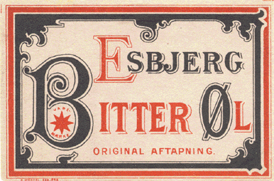 F&oslash;r1901 Bitter&oslash;l Fra Esbjerg Bayersk og Hvidt&oslash;lsbryggeri