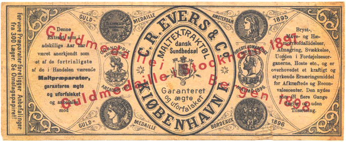 ca. 1900 Sundeds&oslash;l fra Evers 