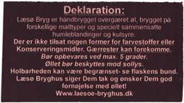 L&aelig;s&oslash; Bryghus, Ale no 16, august 2007