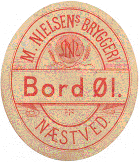 ca. 1905 M. Nielsens Bryggeri, bord&oslash;l 